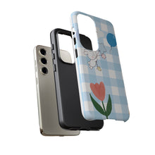 Load image into Gallery viewer, Pastel Blue Gingham Phone Case — Tough Cases