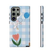 Load image into Gallery viewer, Pastel Blue Gingham Phone Case — Tough Cases