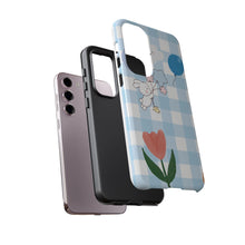 Load image into Gallery viewer, Pastel Blue Gingham Phone Case — Tough Cases