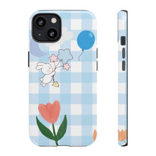 Load image into Gallery viewer, Pastel Blue Gingham Phone Case — Tough Cases
