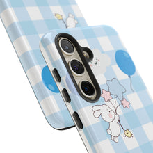 Load image into Gallery viewer, Pastel Blue Gingham Phone Case — Tough Cases