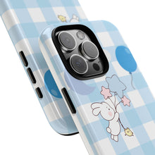 Load image into Gallery viewer, Pastel Blue Gingham Phone Case — Tough Cases