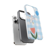 Load image into Gallery viewer, Pastel Blue Gingham Phone Case — Tough Cases
