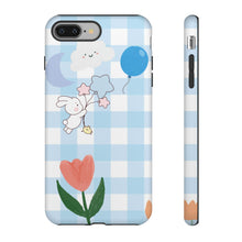 Load image into Gallery viewer, Pastel Blue Gingham Phone Case — Tough Cases