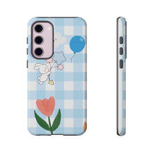 Load image into Gallery viewer, Pastel Blue Gingham Phone Case — Tough Cases