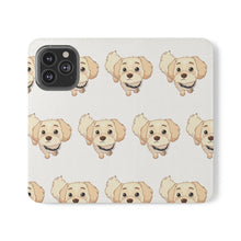 Load image into Gallery viewer, Cute Golden Doodle Pattern Flip Phone Case — Doggy Wallet Cover