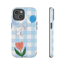 Load image into Gallery viewer, Pastel Blue Gingham Phone Case — Tough Cases
