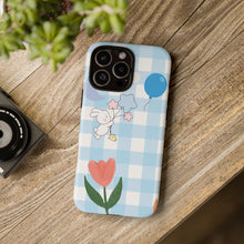 Load image into Gallery viewer, Pastel Blue Gingham Phone Case — Tough Cases
