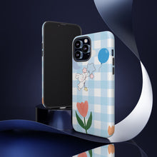 Load image into Gallery viewer, Pastel Blue Gingham Phone Case — Tough Cases