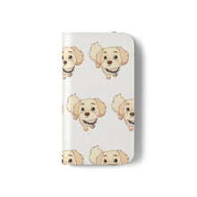 Load image into Gallery viewer, Cute Golden Doodle Pattern Flip Phone Case — Doggy Wallet Cover