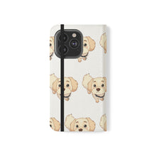 Load image into Gallery viewer, Cute Golden Doodle Pattern Flip Phone Case — Doggy Wallet Cover