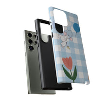Load image into Gallery viewer, Pastel Blue Gingham Phone Case — Tough Cases