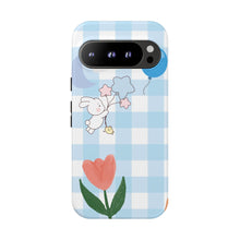 Load image into Gallery viewer, Pastel Blue Gingham Phone Case — Tough Cases