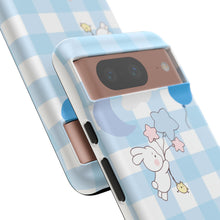 Load image into Gallery viewer, Pastel Blue Gingham Phone Case — Tough Cases