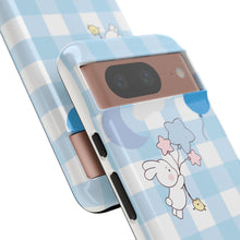 Load image into Gallery viewer, Pastel Blue Gingham Phone Case — Tough Cases
