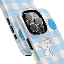 Load image into Gallery viewer, Pastel Blue Gingham Phone Case — Tough Cases