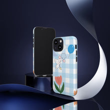 Load image into Gallery viewer, Pastel Blue Gingham Phone Case — Tough Cases