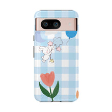 Load image into Gallery viewer, Pastel Blue Gingham Phone Case — Tough Cases