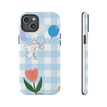 Load image into Gallery viewer, Pastel Blue Gingham Phone Case — Tough Cases