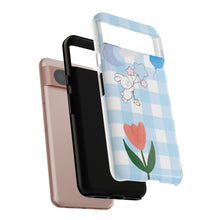 Load image into Gallery viewer, Pastel Blue Gingham Phone Case — Tough Cases
