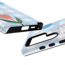 Load image into Gallery viewer, Pastel Blue Gingham Phone Case — Tough Cases