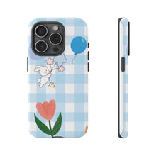 Load image into Gallery viewer, Pastel Blue Gingham Phone Case — Tough Cases