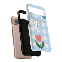 Load image into Gallery viewer, Pastel Blue Gingham Phone Case — Tough Cases