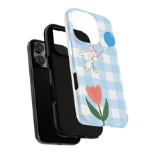 Load image into Gallery viewer, Pastel Blue Gingham Phone Case — Tough Cases