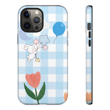Load image into Gallery viewer, Pastel Blue Gingham Phone Case — Tough Cases