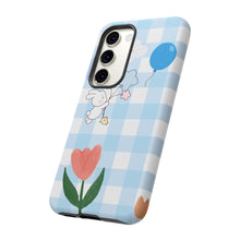 Load image into Gallery viewer, Pastel Blue Gingham Phone Case — Tough Cases