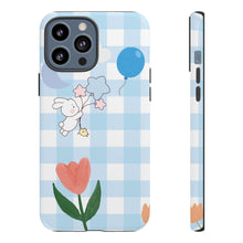 Load image into Gallery viewer, Pastel Blue Gingham Phone Case — Tough Cases
