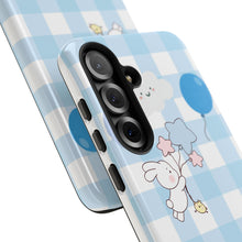 Load image into Gallery viewer, Pastel Blue Gingham Phone Case — Tough Cases