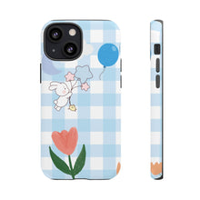 Load image into Gallery viewer, Pastel Blue Gingham Phone Case — Tough Cases