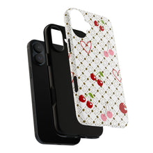 Load image into Gallery viewer, Cherry Hearts Tough Phone Case – Cute Retro Cherry Pattern Protective Cover