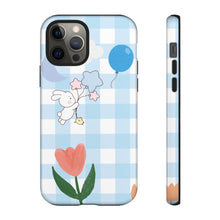 Load image into Gallery viewer, Pastel Blue Gingham Phone Case — Tough Cases