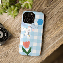 Load image into Gallery viewer, Pastel Blue Gingham Phone Case — Tough Cases