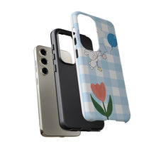 Load image into Gallery viewer, Pastel Blue Gingham Phone Case — Tough Cases