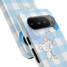 Load image into Gallery viewer, Pastel Blue Gingham Phone Case — Tough Cases