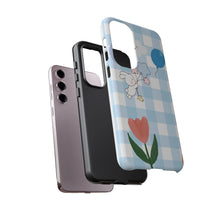 Load image into Gallery viewer, Pastel Blue Gingham Phone Case — Tough Cases