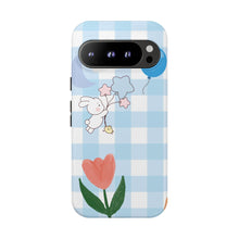Load image into Gallery viewer, Pastel Blue Gingham Phone Case — Tough Cases