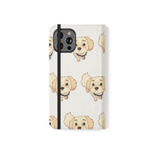 Load image into Gallery viewer, Cute Golden Doodle Pattern Flip Phone Case — Doggy Wallet Cover