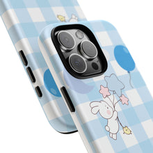 Load image into Gallery viewer, Pastel Blue Gingham Phone Case — Tough Cases