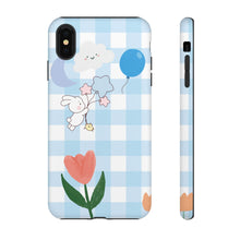 Load image into Gallery viewer, Pastel Blue Gingham Phone Case — Tough Cases