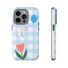Load image into Gallery viewer, Pastel Blue Gingham Phone Case — Tough Cases
