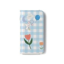 Load image into Gallery viewer, Pastel Blue Gingham iPhone Flip Case