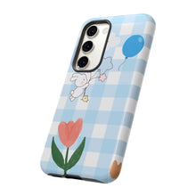Load image into Gallery viewer, Pastel Blue Gingham Phone Case — Tough Cases