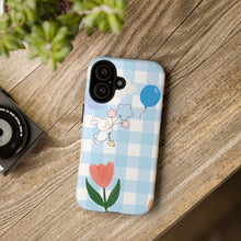 Load image into Gallery viewer, Pastel Blue Gingham Phone Case — Tough Cases
