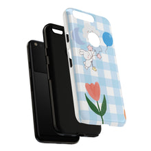 Load image into Gallery viewer, Pastel Blue Gingham Phone Case — Tough Cases