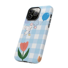 Load image into Gallery viewer, Pastel Blue Gingham Phone Case — Tough Cases