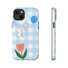 Load image into Gallery viewer, Pastel Blue Gingham Phone Case — Tough Cases